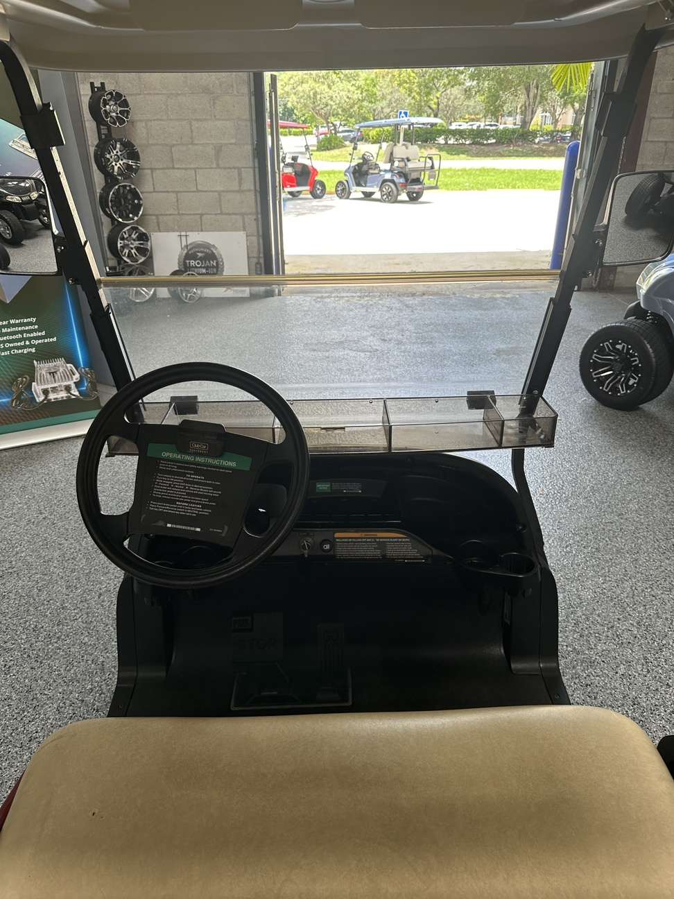 Used – 2009 Club Car Precedent – 4 Passenger – Electric – Red – New Batteries